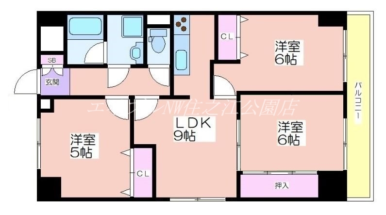 ファーロ新北島の間取り