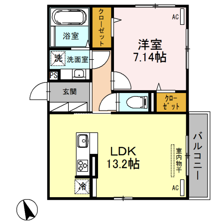 朝霞市宮戸のアパートの間取り