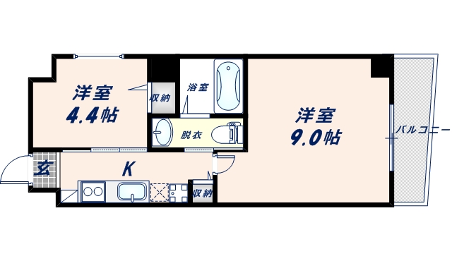 グランシアター高井田の間取り