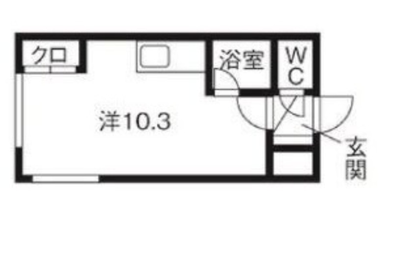 札幌市豊平区月寒西一条のマンションの間取り