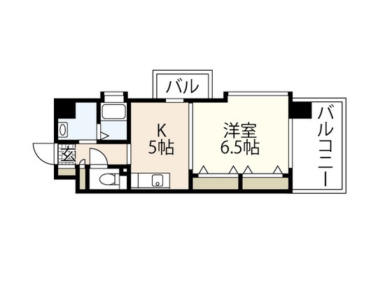 広島市中区南竹屋町のマンションの間取り