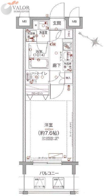 横浜市中区富士見町のマンションの間取り