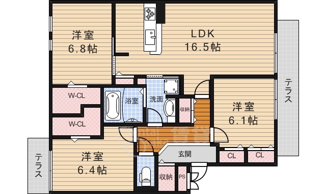 【Proud Hills1の間取り】