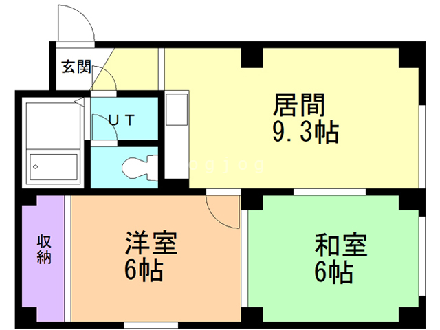 札幌市白石区栄通のマンションの間取り