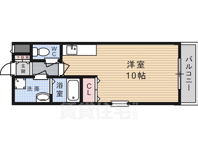 高槻市古曽部町のマンションの間取り