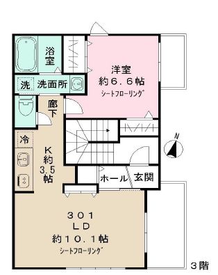 大田区新蒲田のマンションの間取り