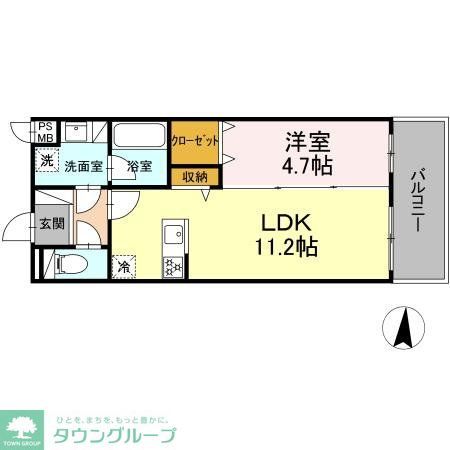 藤沢市羽鳥のアパートの間取り