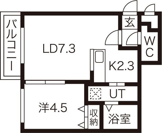 【札幌市南区澄川三条のマンションの間取り】