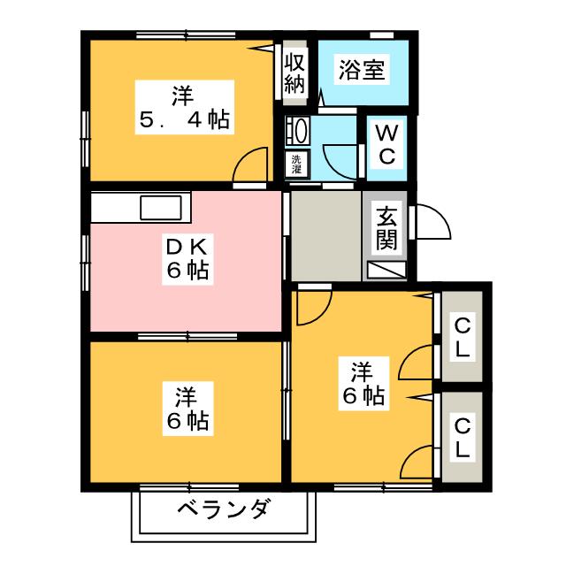 サンピア杭瀬　Ａ棟の間取り