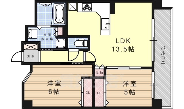 名古屋市中区丸の内のマンションの間取り