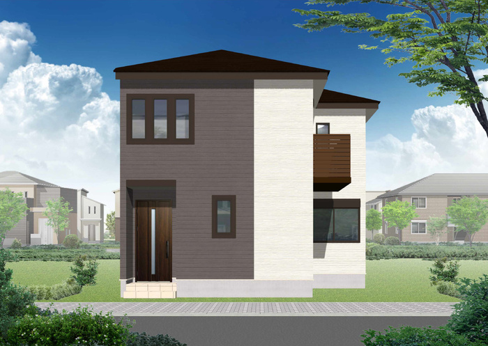 建物外観　完成模型図