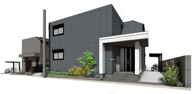 建物外観　右：ソルクレスタ（本物件）