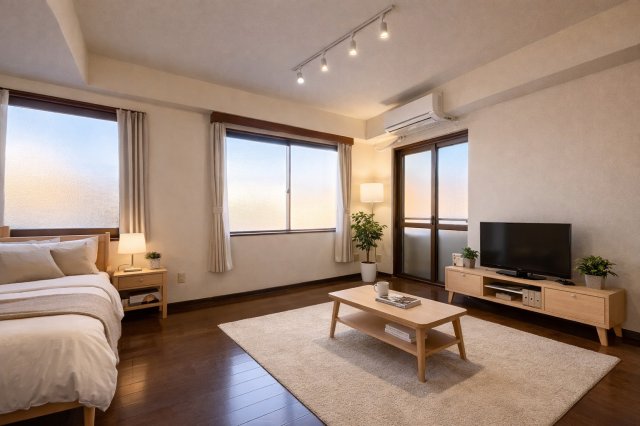 居室・リビング　家具配置イメージ画像です