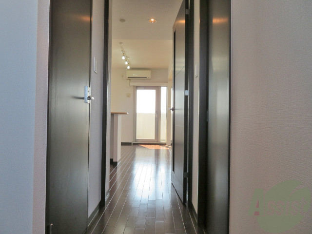 玄関　玄関からの目線です。シックで落ち着いた雰囲気の部屋ですね。