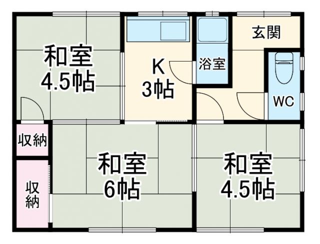 四ツ家町貸家 E号棟の間取り写真