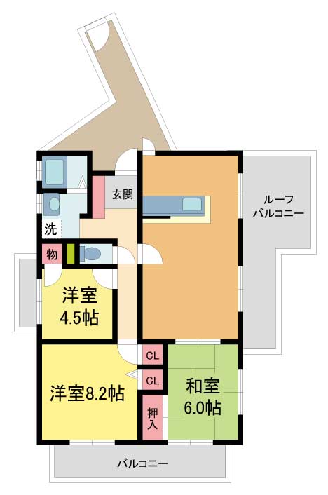 シェラビア東山台五番街108棟の間取り写真