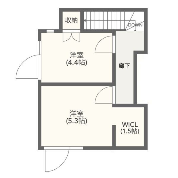 庭　２階間取り図