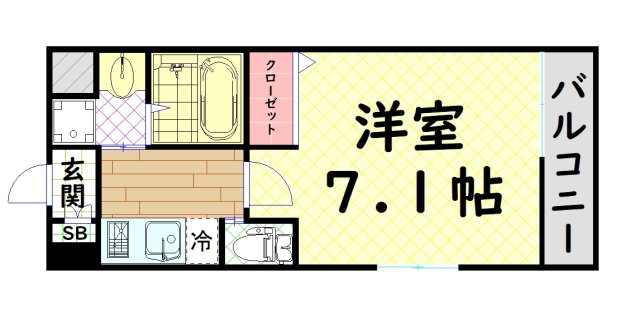 リヴィアス難波ルノンの間取り写真