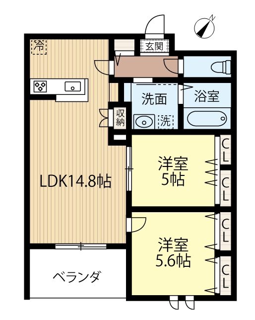 Vie Nouvelle 愛宕の間取り写真