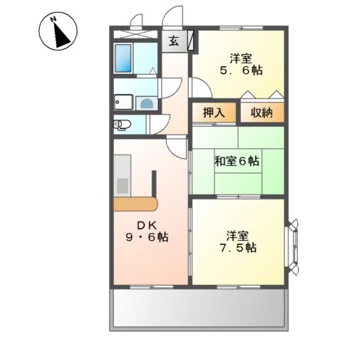 コンフォール大塩の間取り写真
