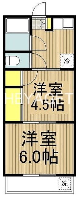 多摩都市モノレール 高松駅 徒歩10分 3階建 築57年の間取り写真