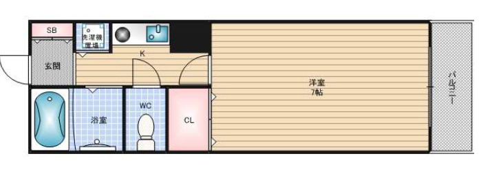 アメニティ北堀江の間取り写真