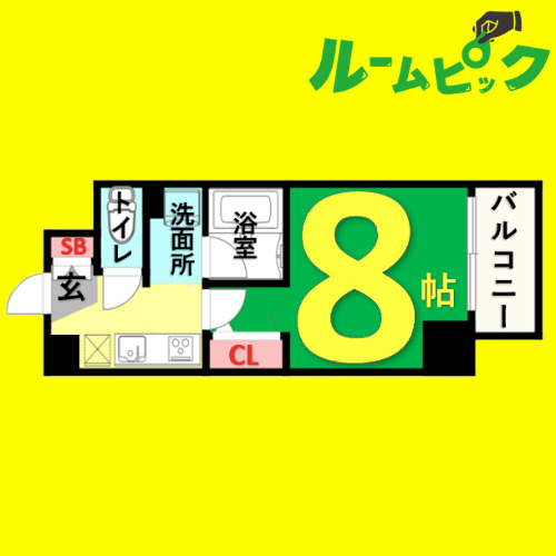 地下鉄鶴舞線 大須観音駅 徒歩6分 14階建 築17年の間取り写真