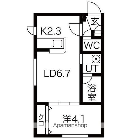 札幌市電 西線６条駅 徒歩6分 4階建 築5年の間取り写真