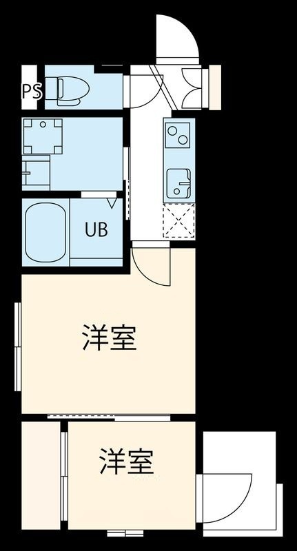 小田急線 登戸駅 徒歩9分 3階建 築5年の間取り写真