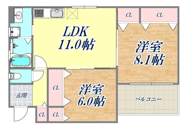 ラモーナ東大物町の間取り写真