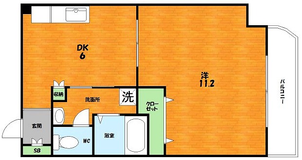 パティオス岡山手の間取り