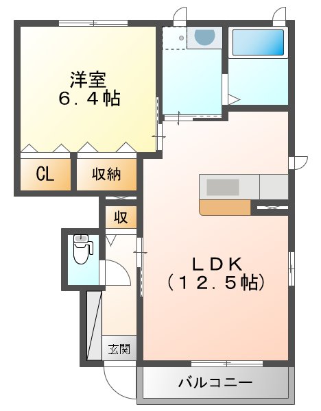 シャンテソラーレ Ａの間取り