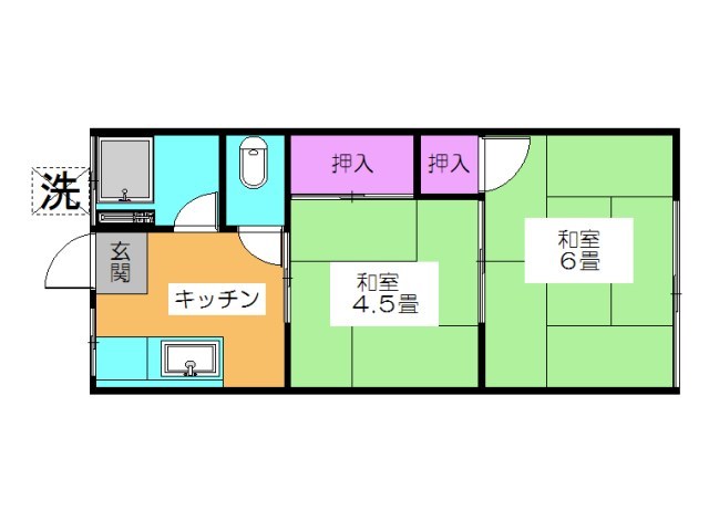 粕谷荘の間取り