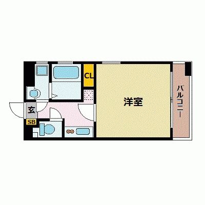 福岡市中央区天神のマンションの間取り