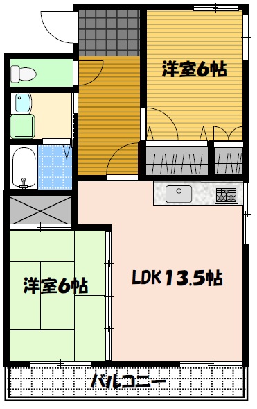 リバー山王の間取り