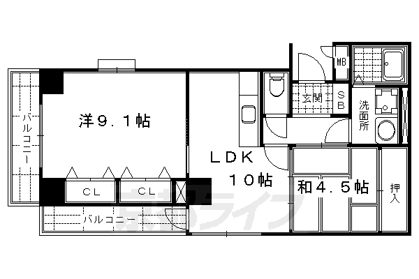 グランフォルム御池の間取り