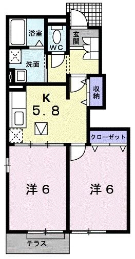 ブリッサ　ジツモンＡの間取り