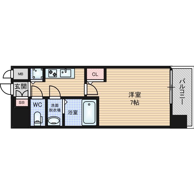 エグゼ難波南Vの間取り