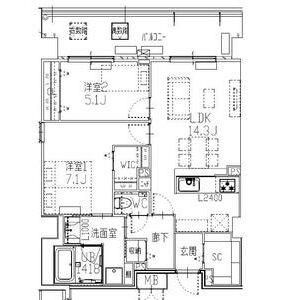 西宮市深津町のマンションの間取り