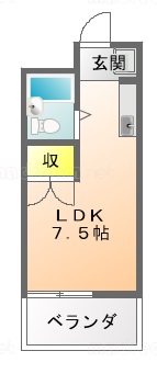 津市江戸橋のアパートの間取り