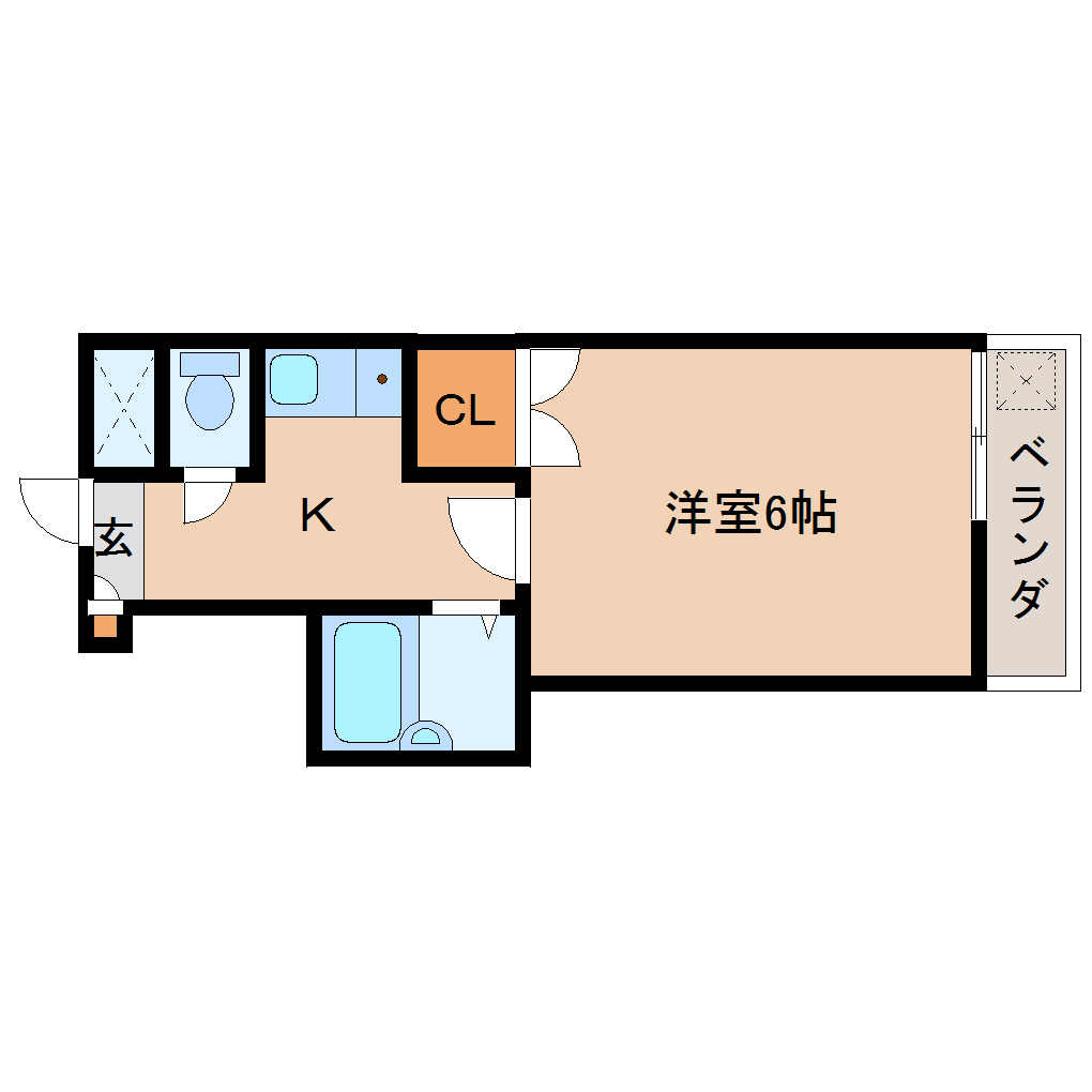 奈良市四条大路のマンションの間取り