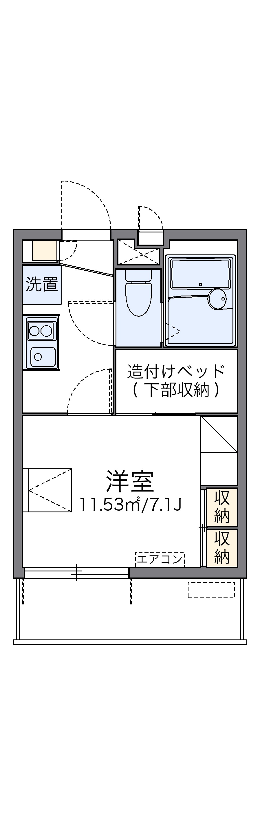 鹿児島市上荒田町のマンションの間取り