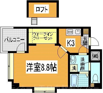 広島県広島市佐伯区吉見園（マンション）の賃貸物件の間取り