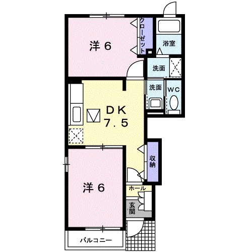 赤穂郡上郡町井上のアパートの間取り