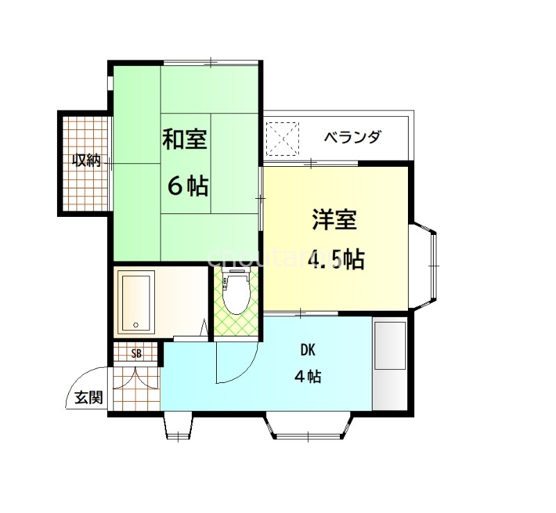 ヤワラコーポの間取り