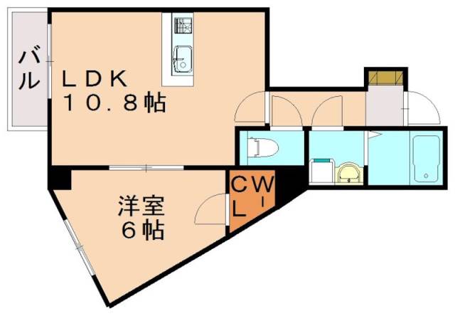 福岡市南区野間のマンションの間取り