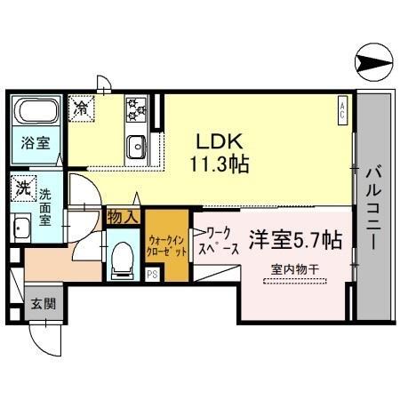 （仮）Ｄ－ＲＯＯＭ新倉一丁目の間取り