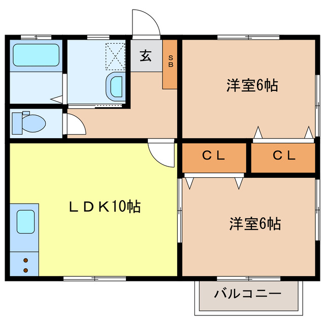 ハイプロスパサクライ　東の間取り