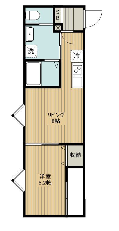 所沢市上新井のアパートの間取り