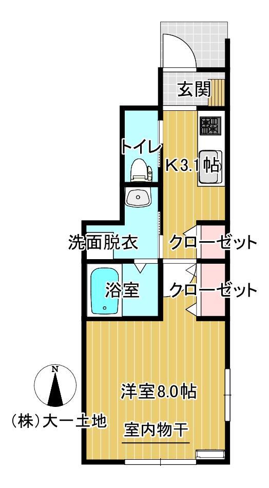 Ｆｉｏｒｅ桜町（フィオーレ）Ｂ棟の間取り